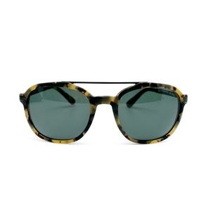 Michael Kors Milo Sunglasses Matte Tortoise Frame Green Lens